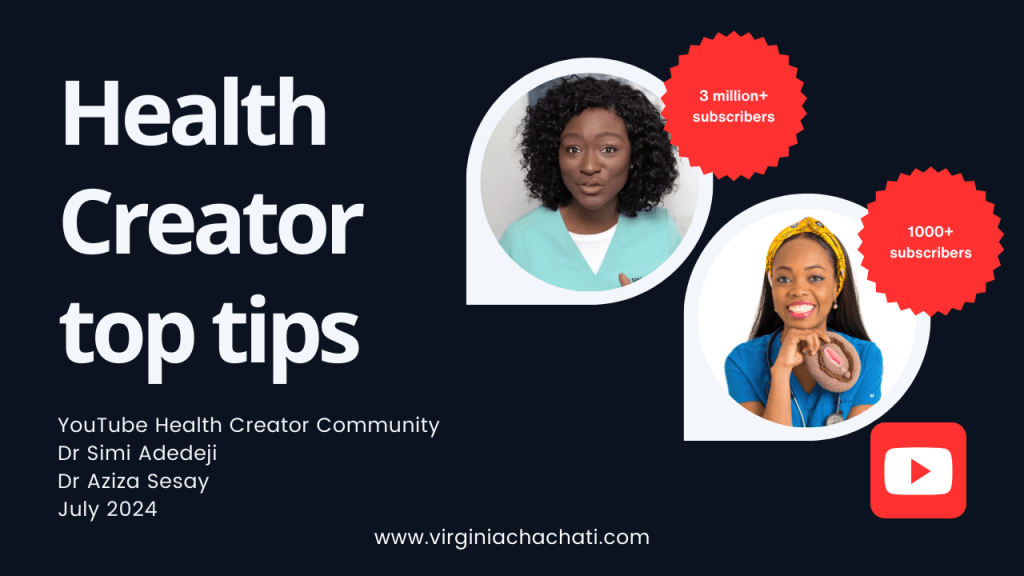 Health Creator top tips with Dr Simi Adedeji and Dr Aziza Sesay, July 2024