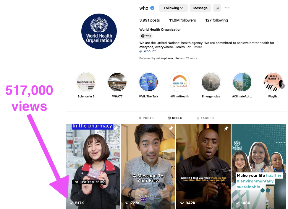 Pharmacist Virginia gets 500,000 views with the World Health Organization for antimicrobial awareness